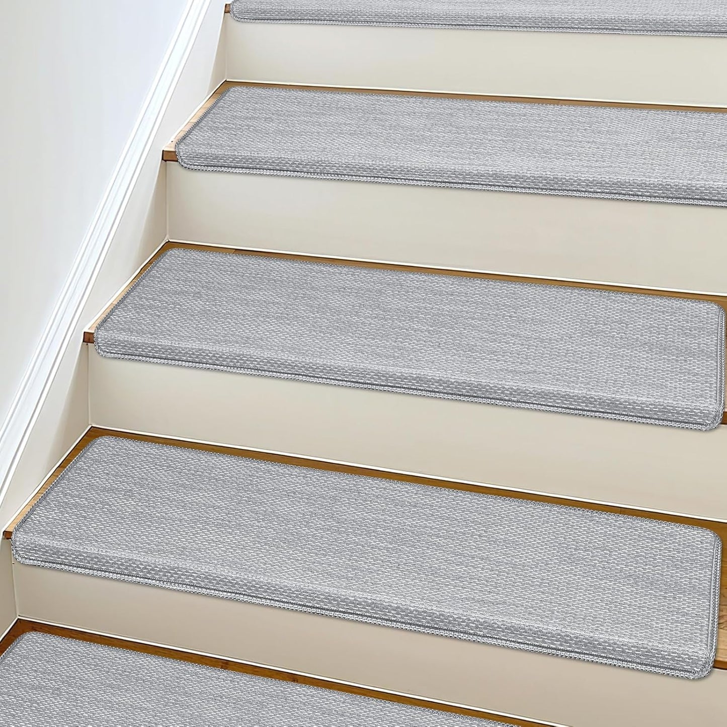 Bullnose Carpet Stair Treads Non Slip for Wooden Steps Indoor