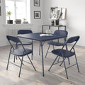 EMMA + OLIVER 5-Piece Folding Card Table and Chairs Set - Portable