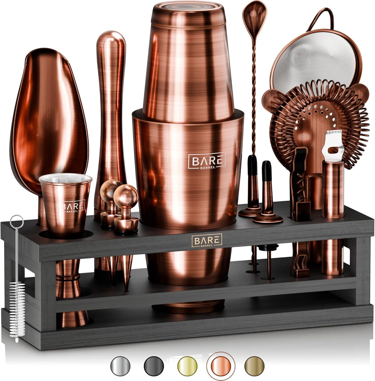 BARE BARREL Mixology Bartender Kit - 16-Piece Cocktail Set