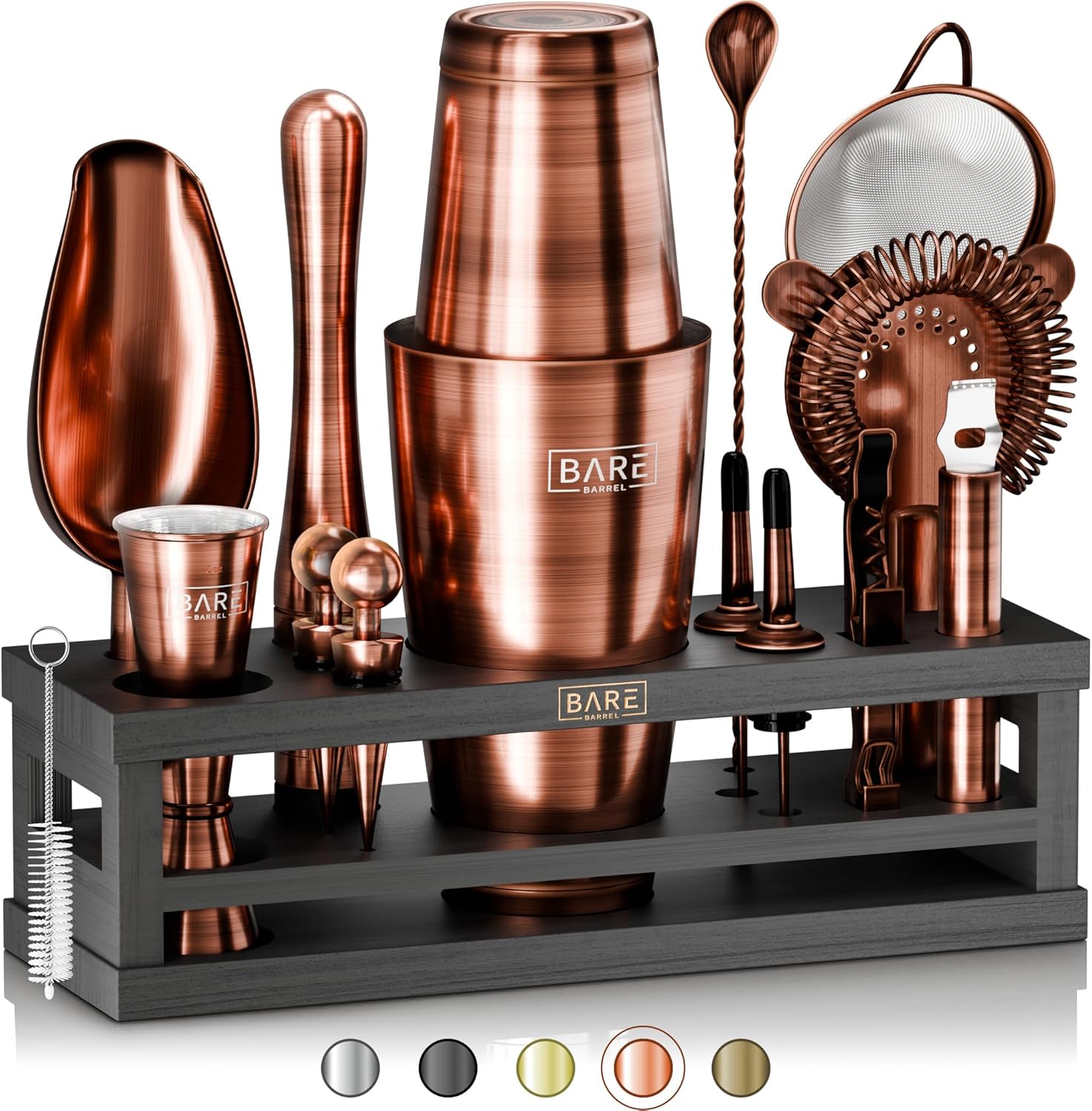 BARE BARREL Mixology Bartender Kit - 16-Piece Cocktail Set