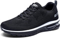 Mens Running Tennis Sneakers with Breathable Knit Upper - Lightweight