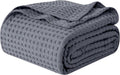 100% Cotton Waffle Blanket Twin 68x88 in - Lightweight All-Season