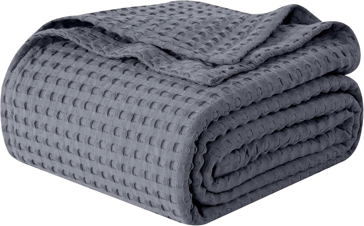 Elegant Comfort Premium 100% Cotton Waffle Blanket for All Seasons