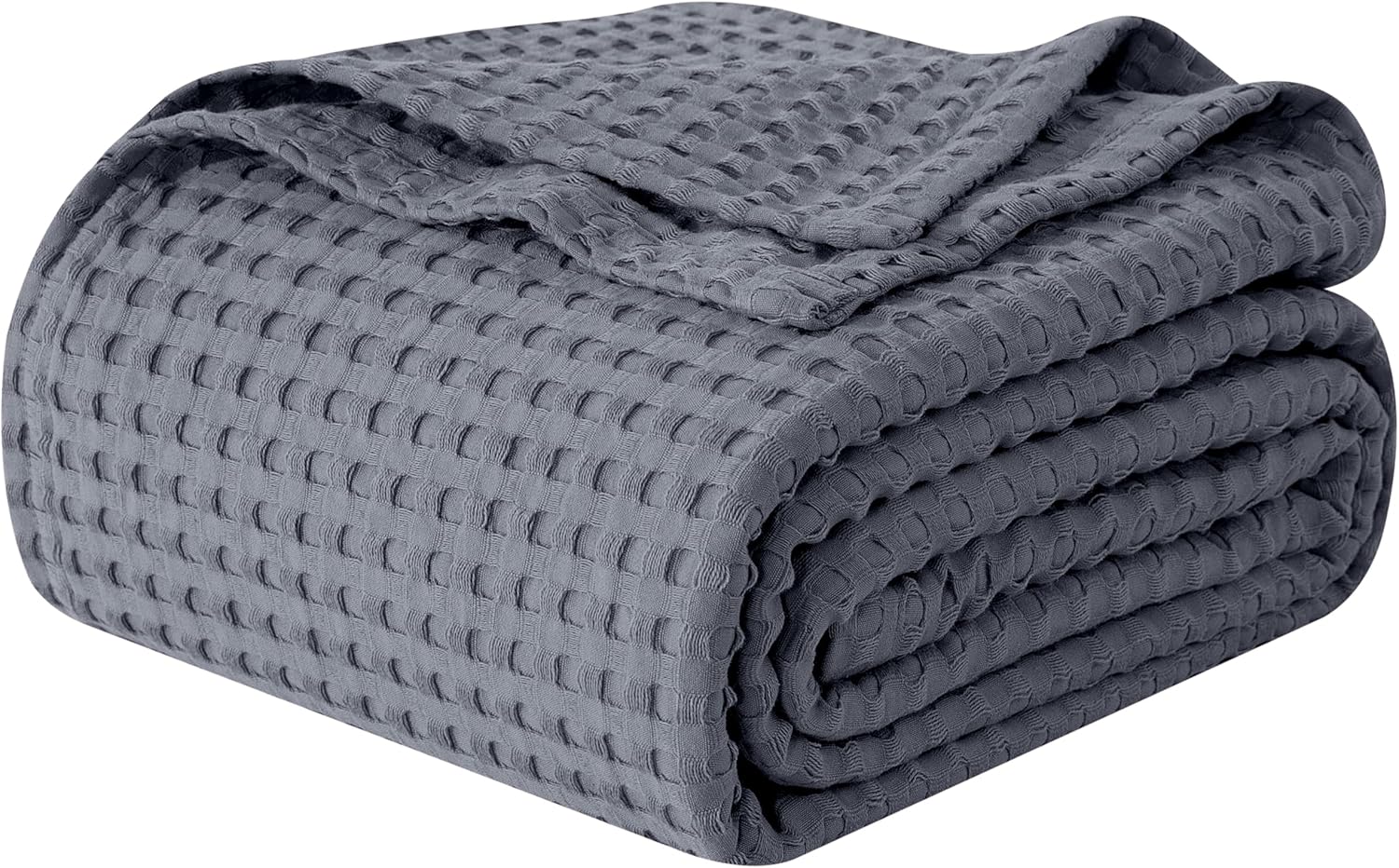 Elegant Comfort Premium 100% Cotton Waffle Blanket for All Seasons