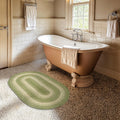 Homespice Grassland Rustic Braided Rugs 20x30 - Sage Green Oval