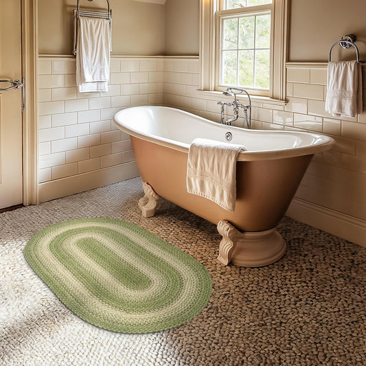 Homespice Grassland Rustic Braided Rugs for Country Decor
