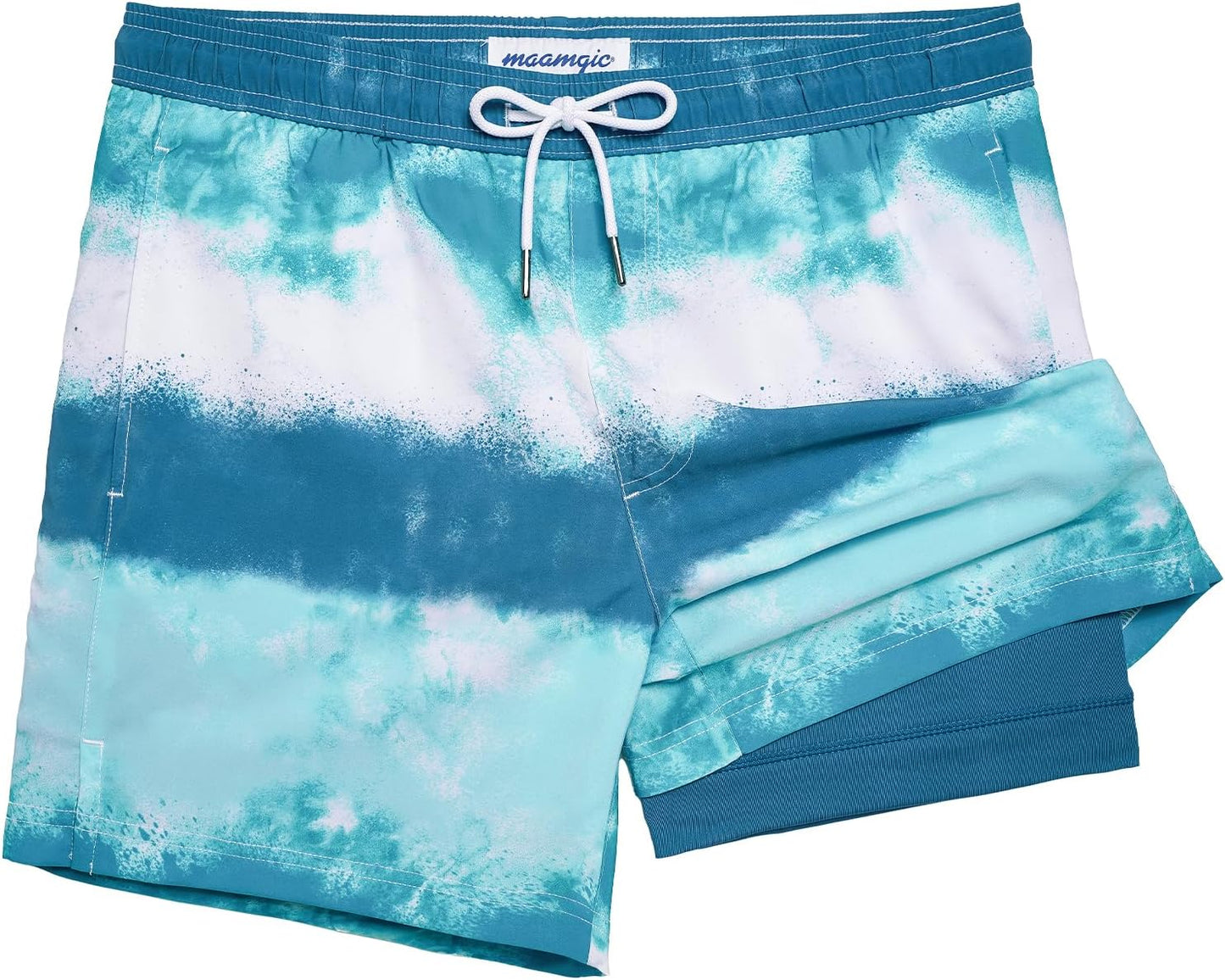 Stylish 5 Inch Stretch Swimming Shorts for Men by Maamgic