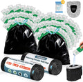 Portable Toilet Bags Poo Gel Set - 8 Gal Drawstring Camping Toilet Kit