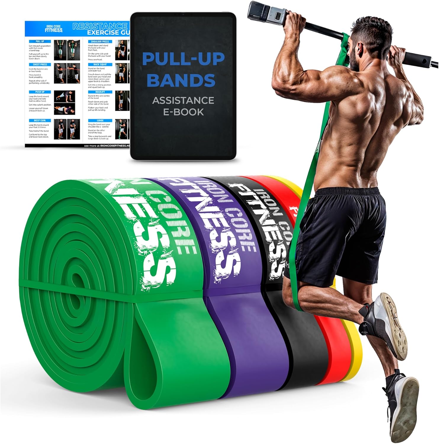Pull Up Assistance Resistance Bands for Strength Training at Home
