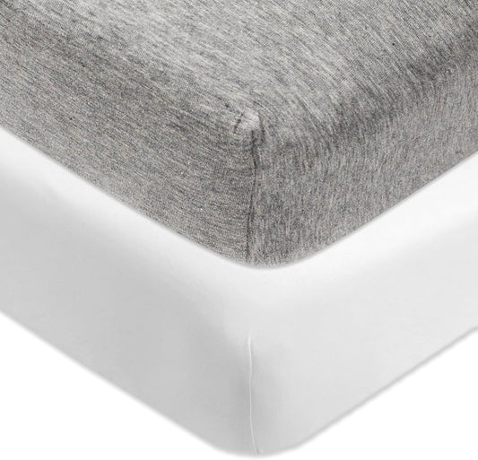 HonestBaby Classics Fitted Crib Sheets Set for Baby Nursery