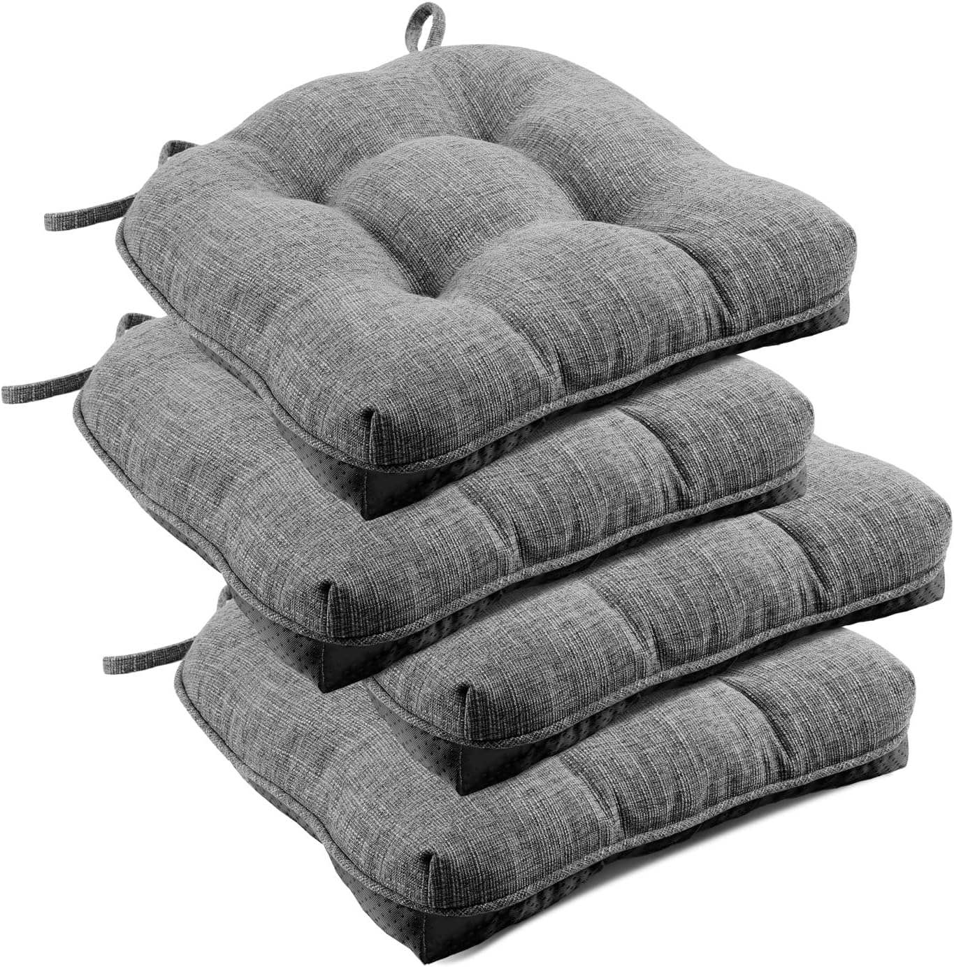 Downluxe Indoor Chair Cushions for Dining Chairs - Dark Grey