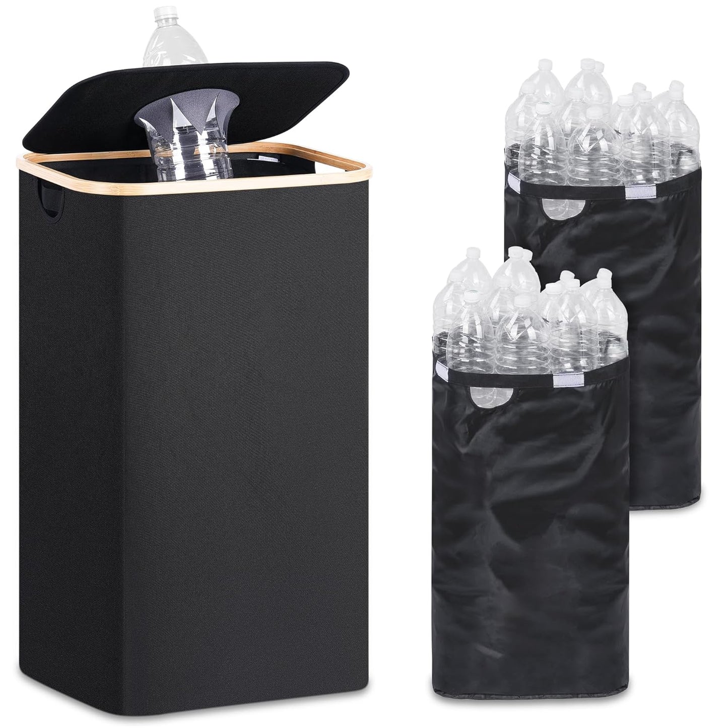 29 Gallon Recycling Bin for Kitchen with Lid and Inner Bags