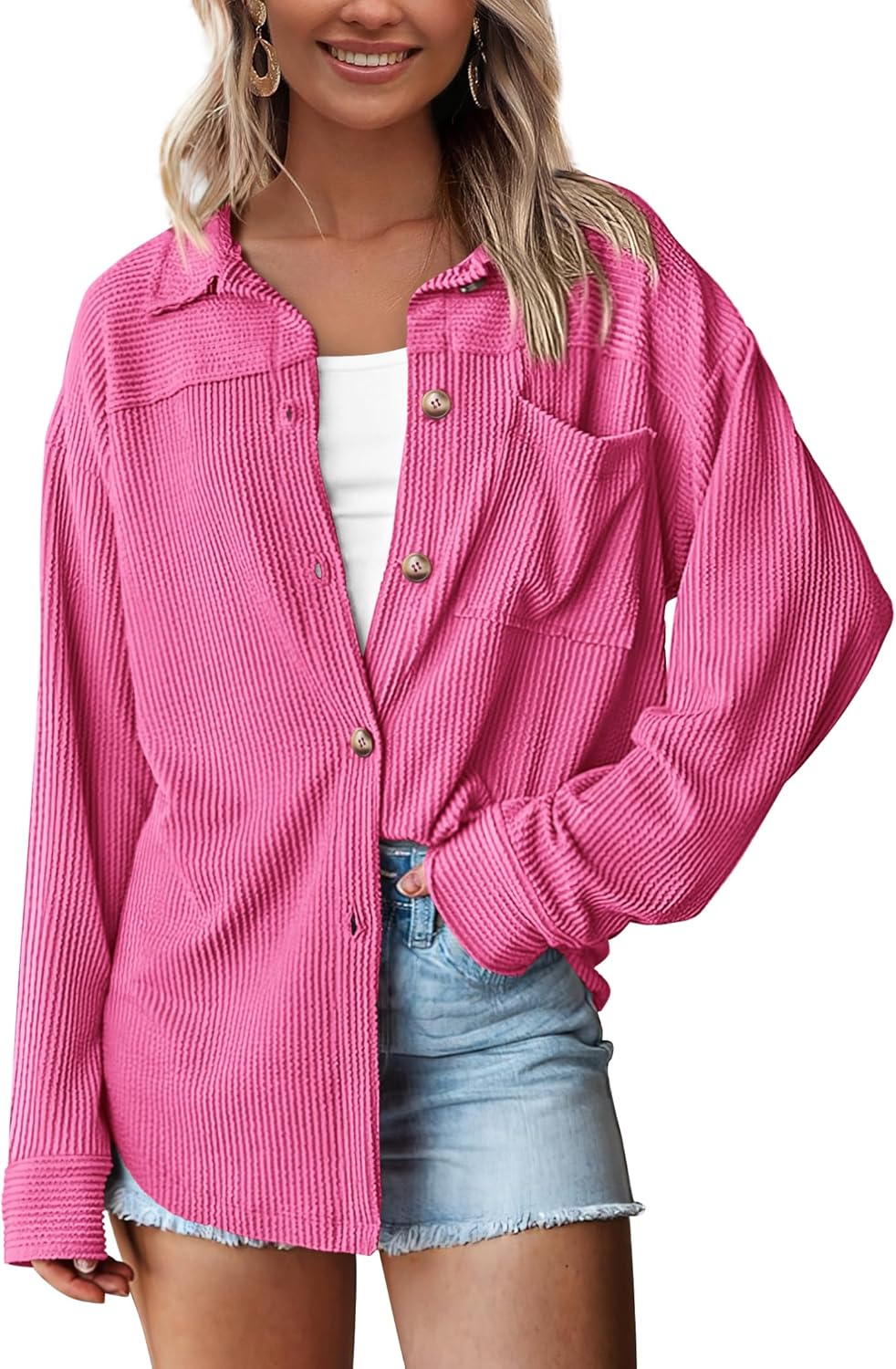 PRETTYGARDEN Women's Button Down Shirts for Fall Fashion 2025
