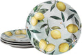 Bico Lemon Dreams Salad Plates Set of 4 - Vibrant 8.75 in Ceramic