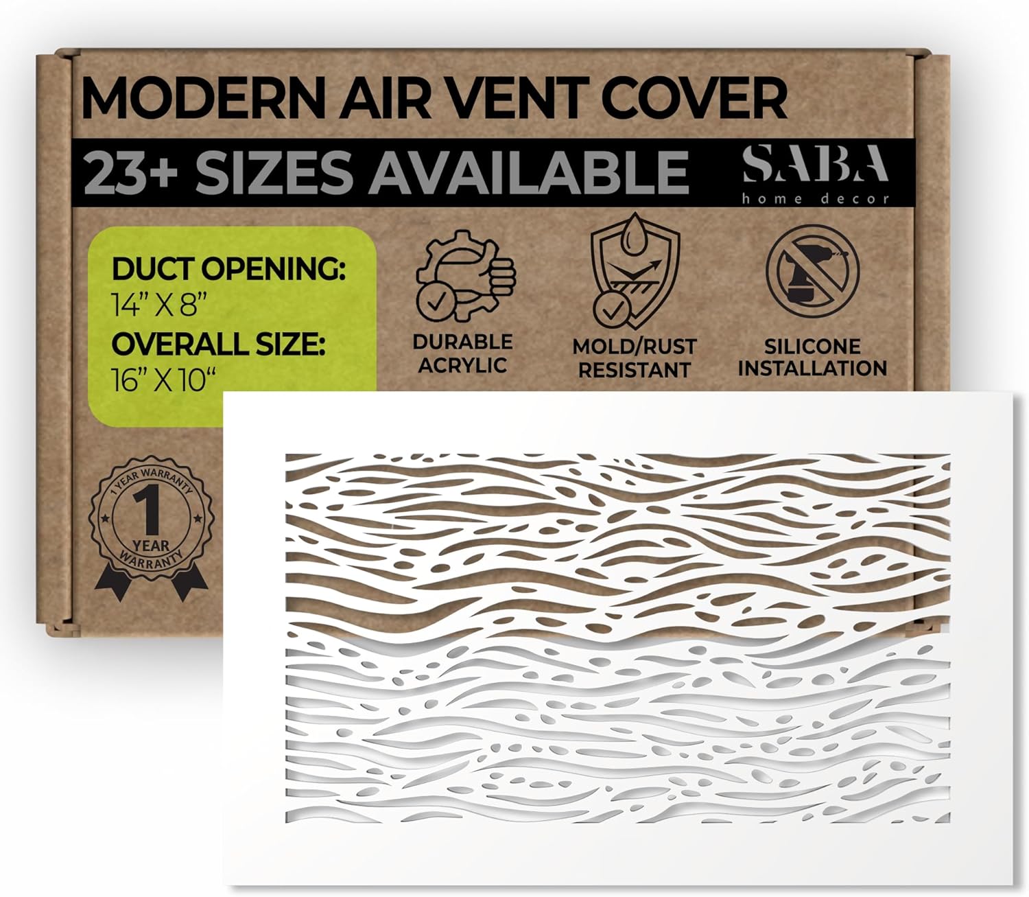 SABA Home Decor White Air Vent Cover for Modern Interiors