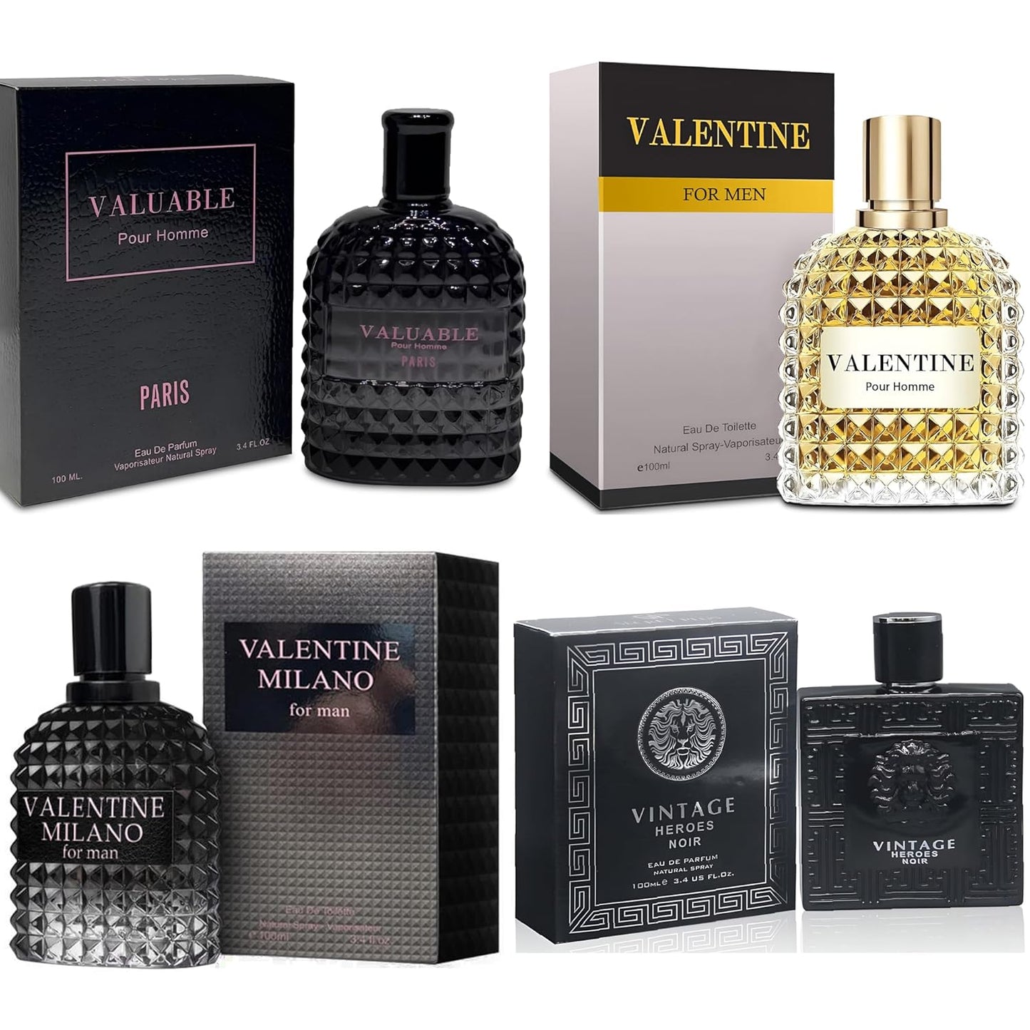 Men's Cologne Gift Set with Vanilla Bourbon & Leather Scents