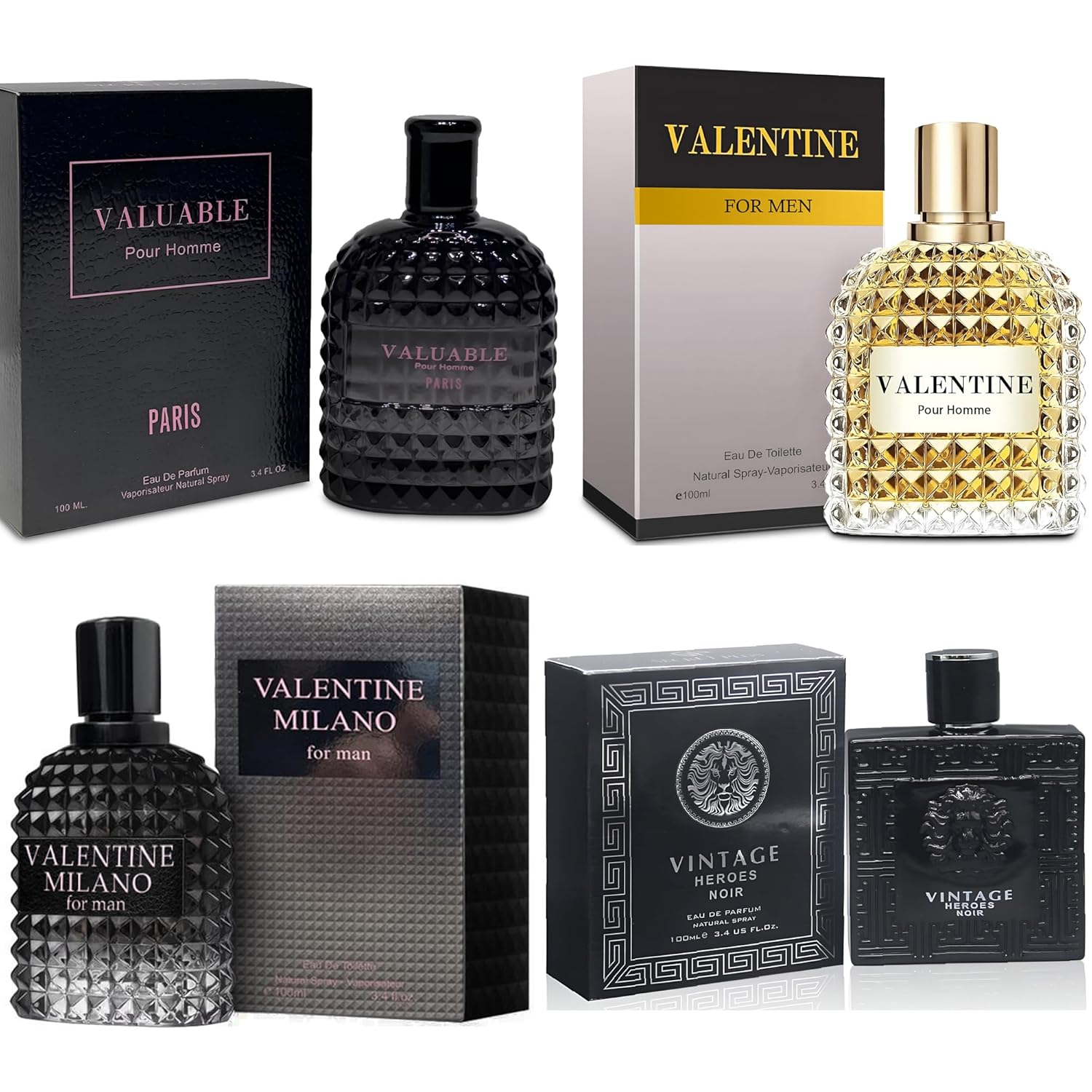 Men's Cologne Gift Set with Vanilla Bourbon & Leather Scents