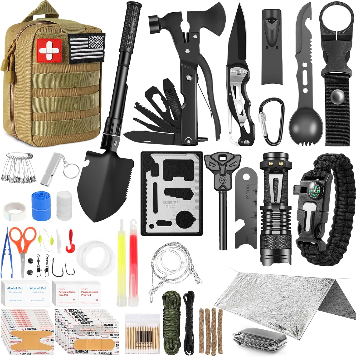 149Pcs Emergency Survival Kit - Essential Gear for Outdoor Adventures
