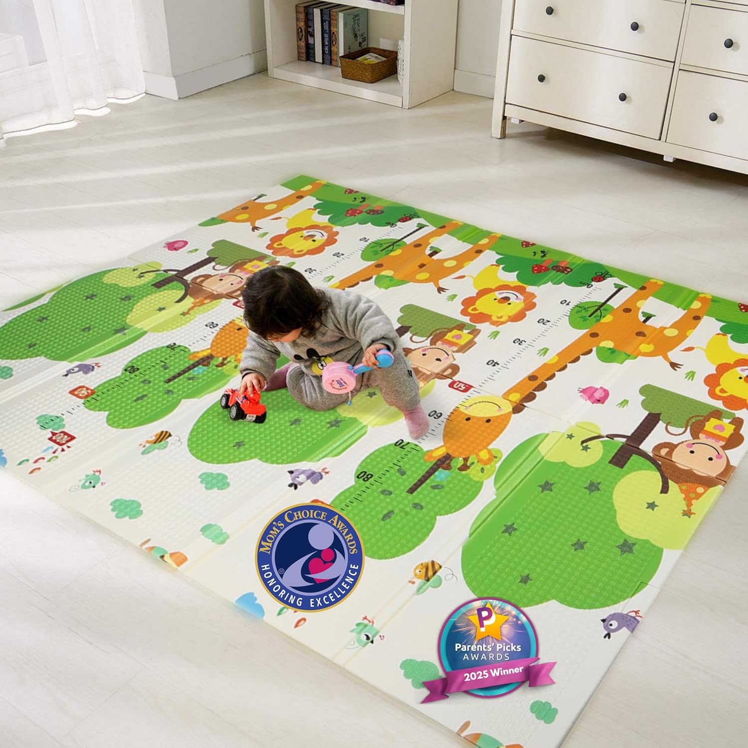 Bammax X-Large Waterproof Foam Padded Baby Play Mat for Fun