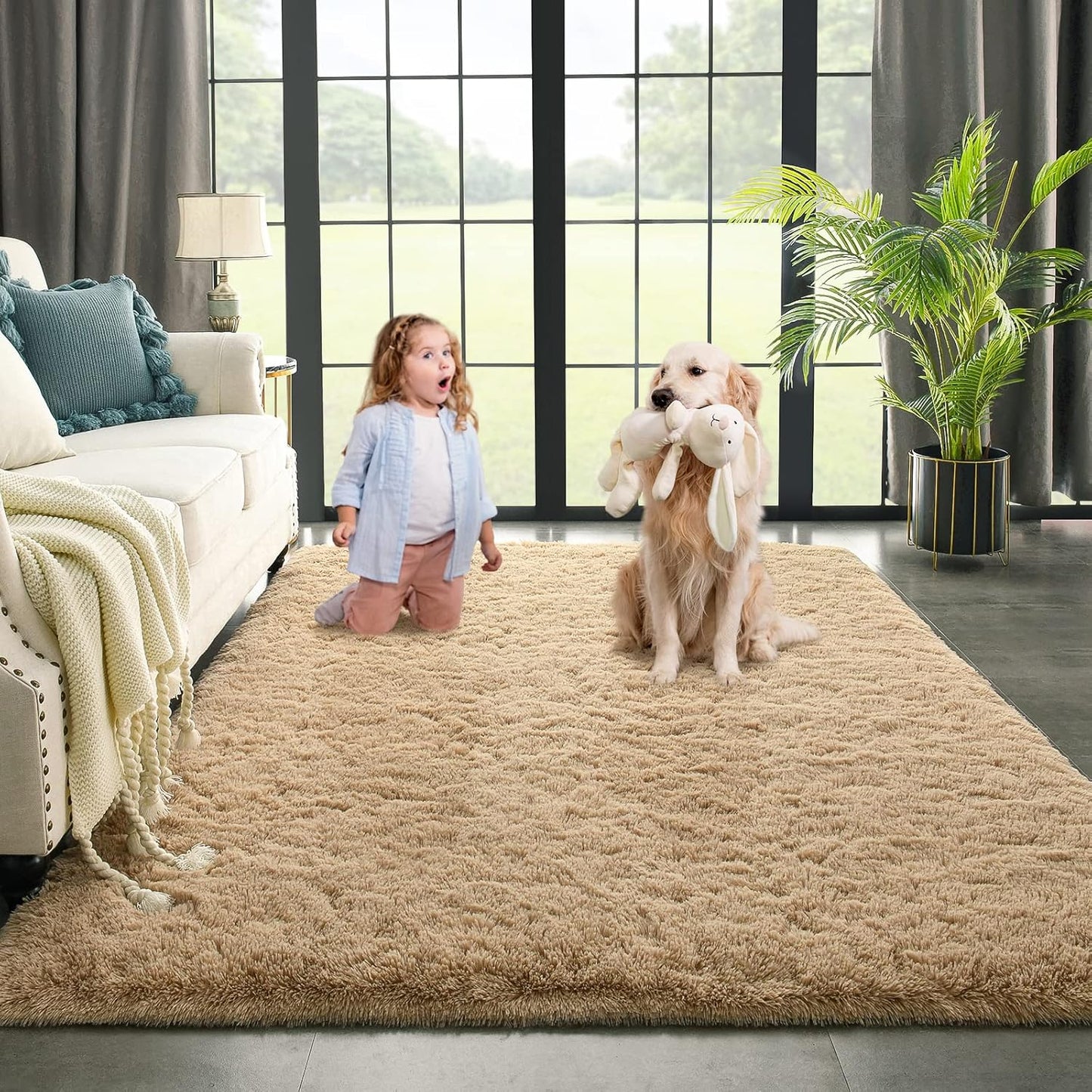 Kimicole 7x10 Large Area Rugs for Living Room and Bedroom