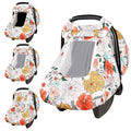 Baby Carseat Cover Girls Pea Pod Infant Canopy - Breathable 2-Layer