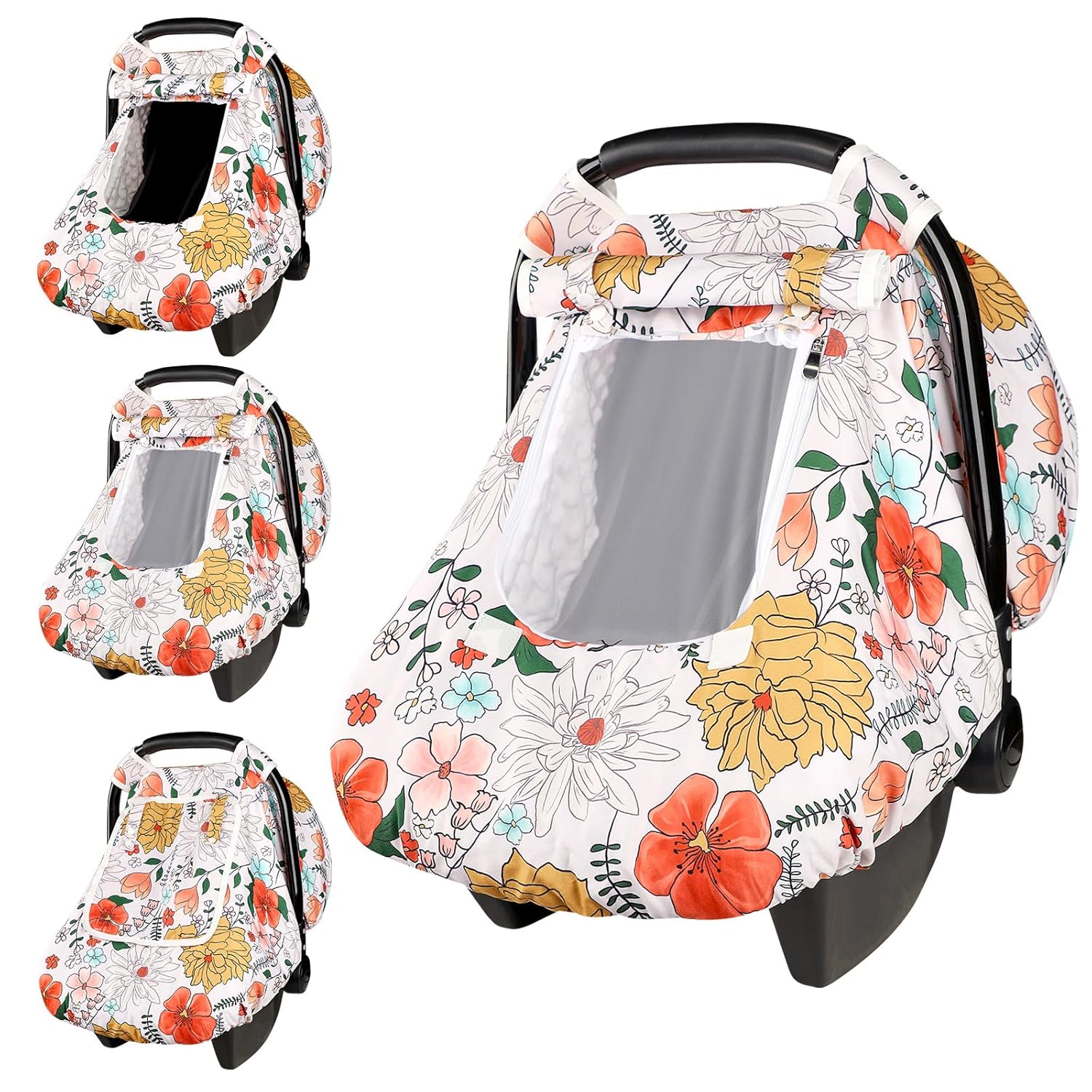 Breathable Pea Pod Car Seat Cover for Girls