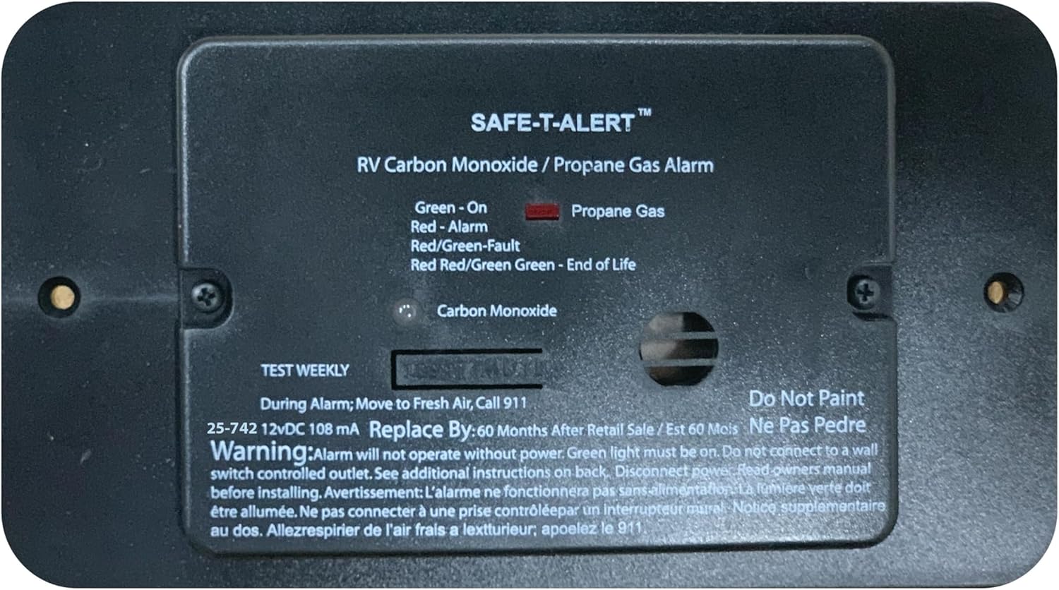 Safe-T-Alert 25-742-BL-TR Carbon Monoxide and Propane Alarm