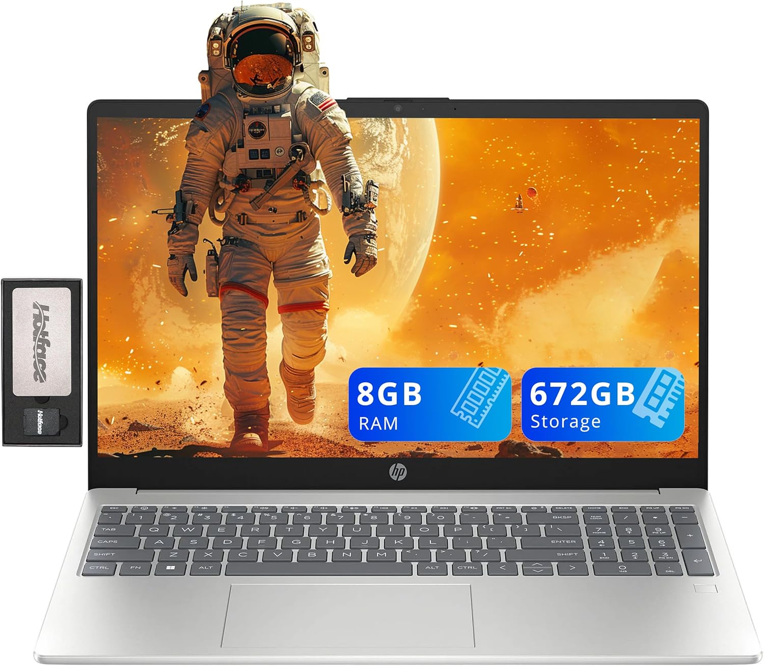 HP Pavilion 15.6 FHD Laptop with Intel i3-N305 and 672GB Storage