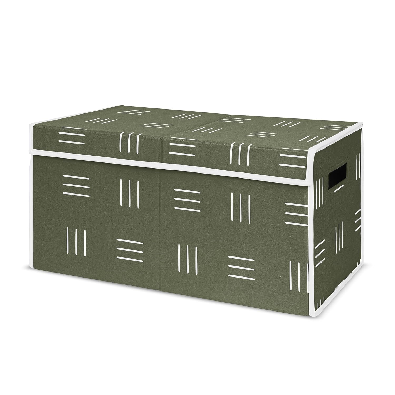 Hunter Green Fabric Toy Bin for Nursery by Sweet Jojo Designs