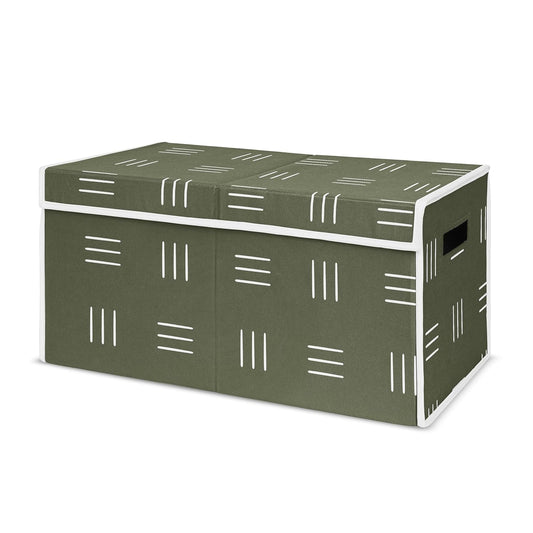 Hunter Green Fabric Toy Bin for Nursery by Sweet Jojo Designs