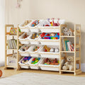 Extra Large Toy Storage Organizer with 12 Bins - Solid Pine Wood