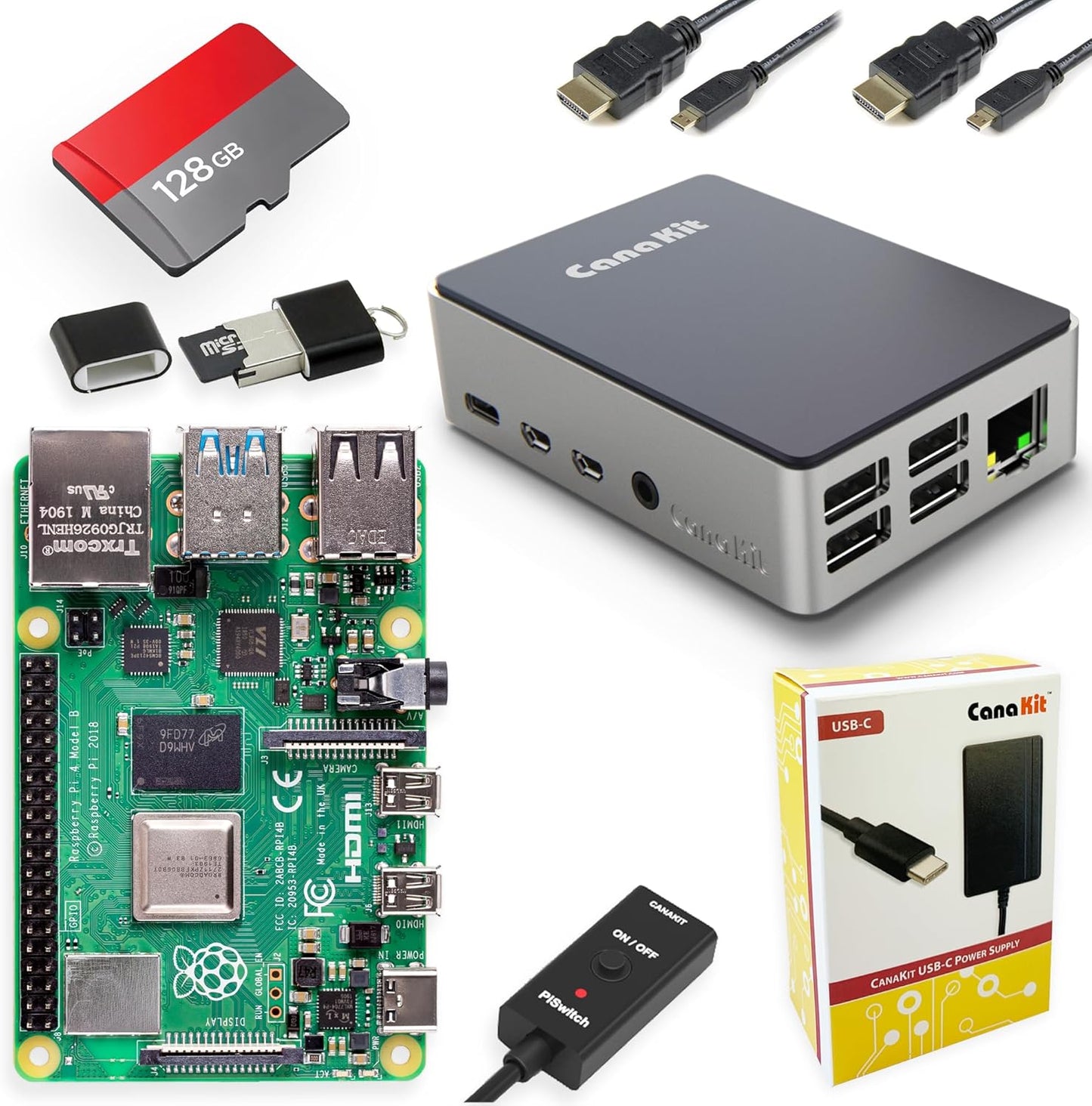 Raspberry Pi 4 Extreme Kit with 8GB RAM and Aluminum Case