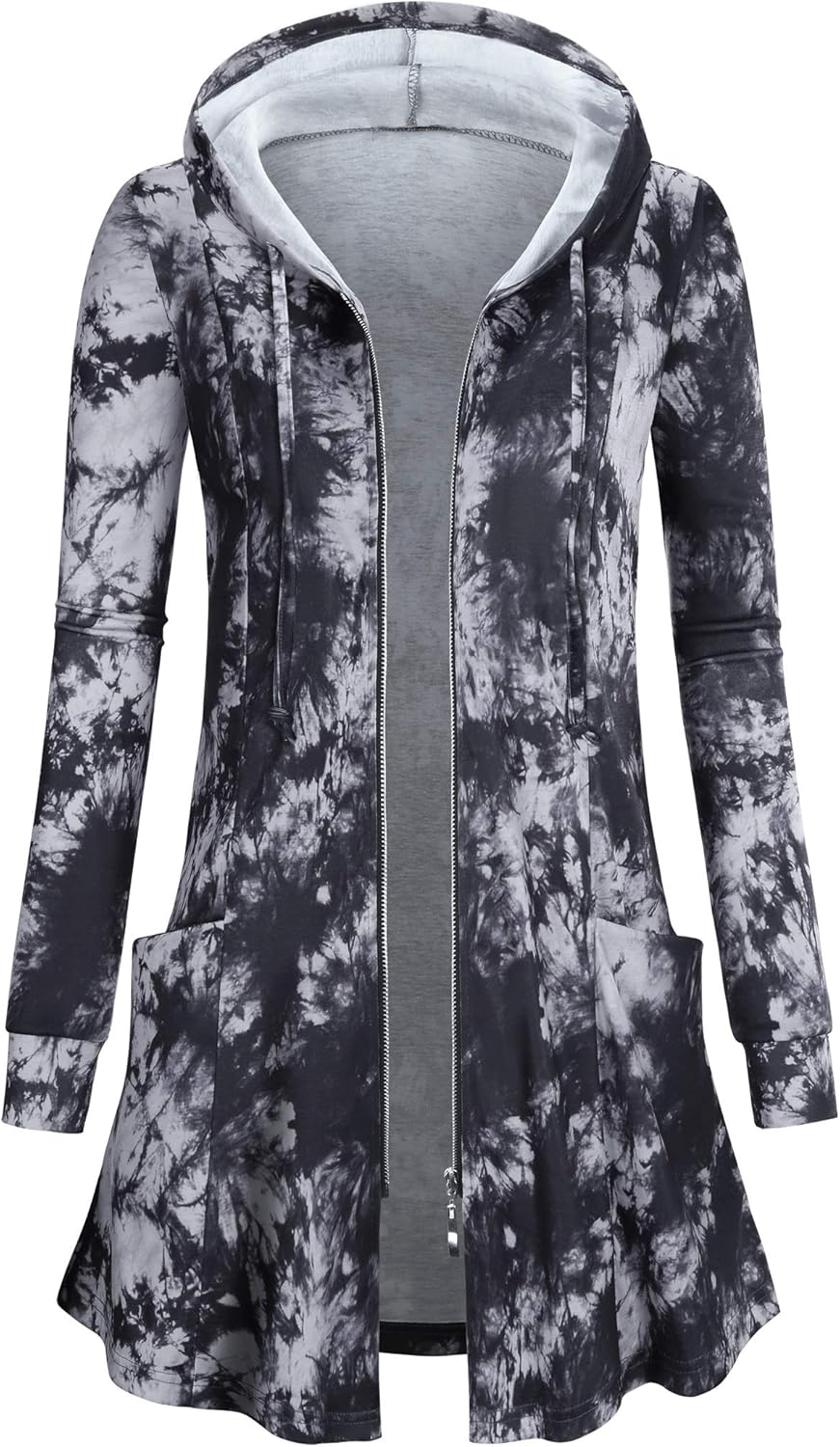Miusey Womens Zip Up Long Hoodie Jacket for Stylish Warmth