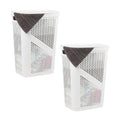 Mind Reader 60L Slim Laundry Hamper Set of 2 - Space-Saving Ventilated