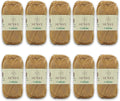 10 Skeins Sensy Calinia Cotton Yarn (Latte) - Fine Gauge