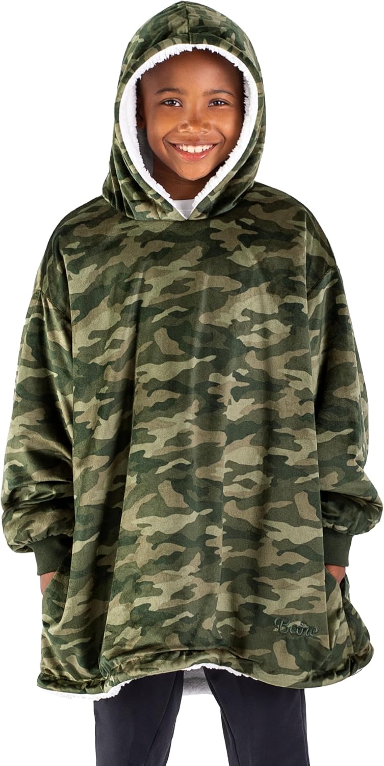 Bare Home Wearable Blanket Hoodie - Cozy Oversized Comfort