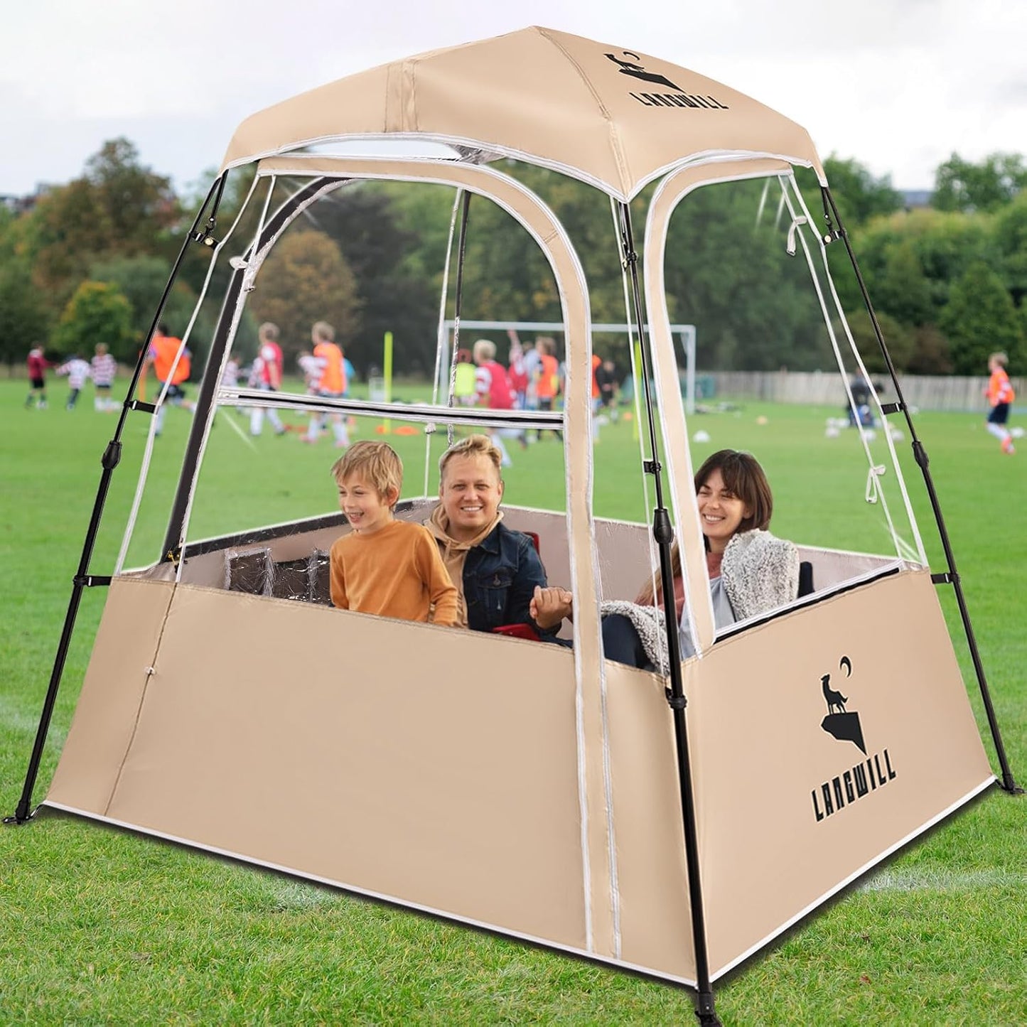 LANGWILL Portable All Weather Sports Tent - Pop Up Winter Shelter