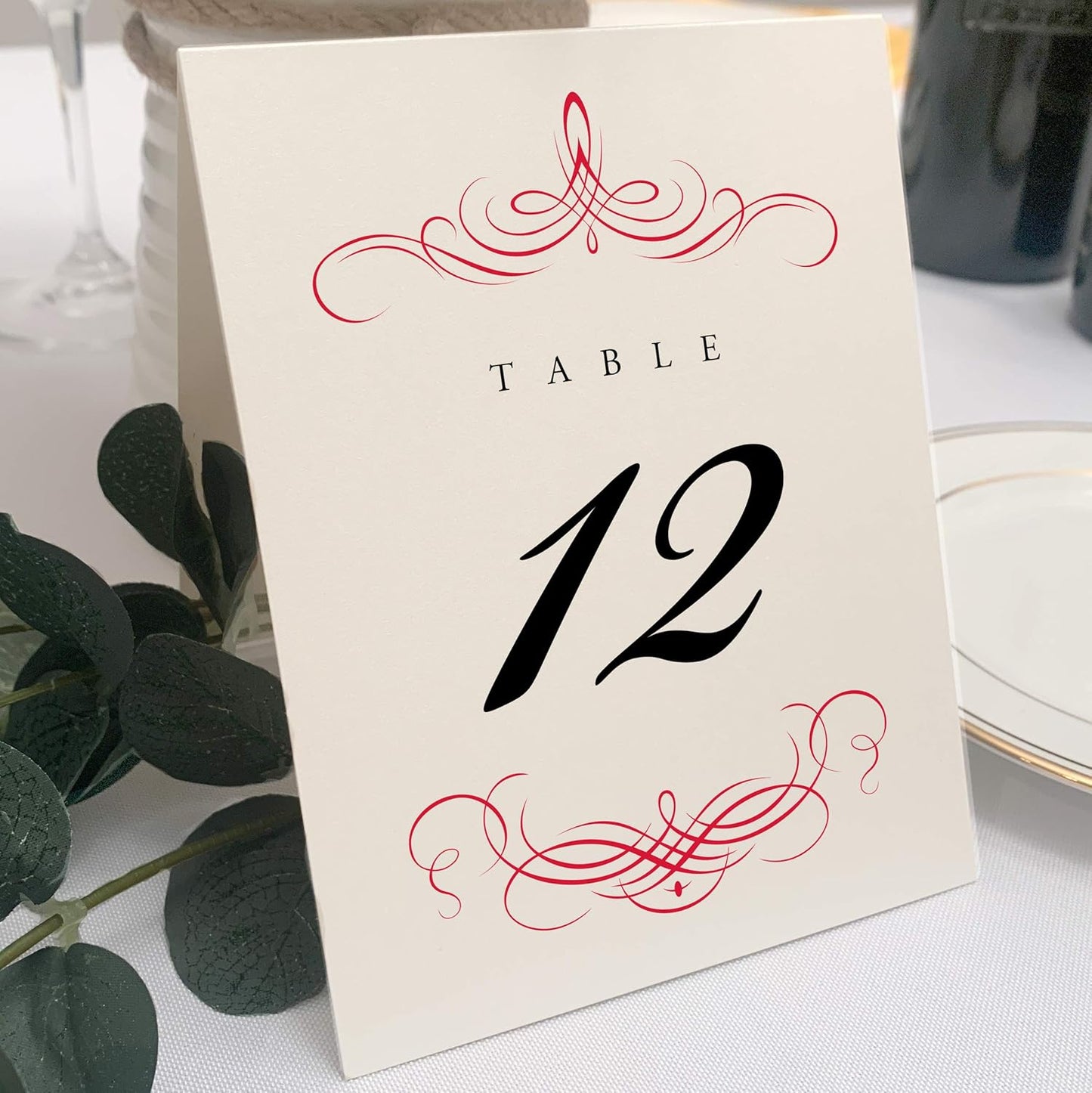 Decadent Flourish Wedding Table Numbers for Elegant Events