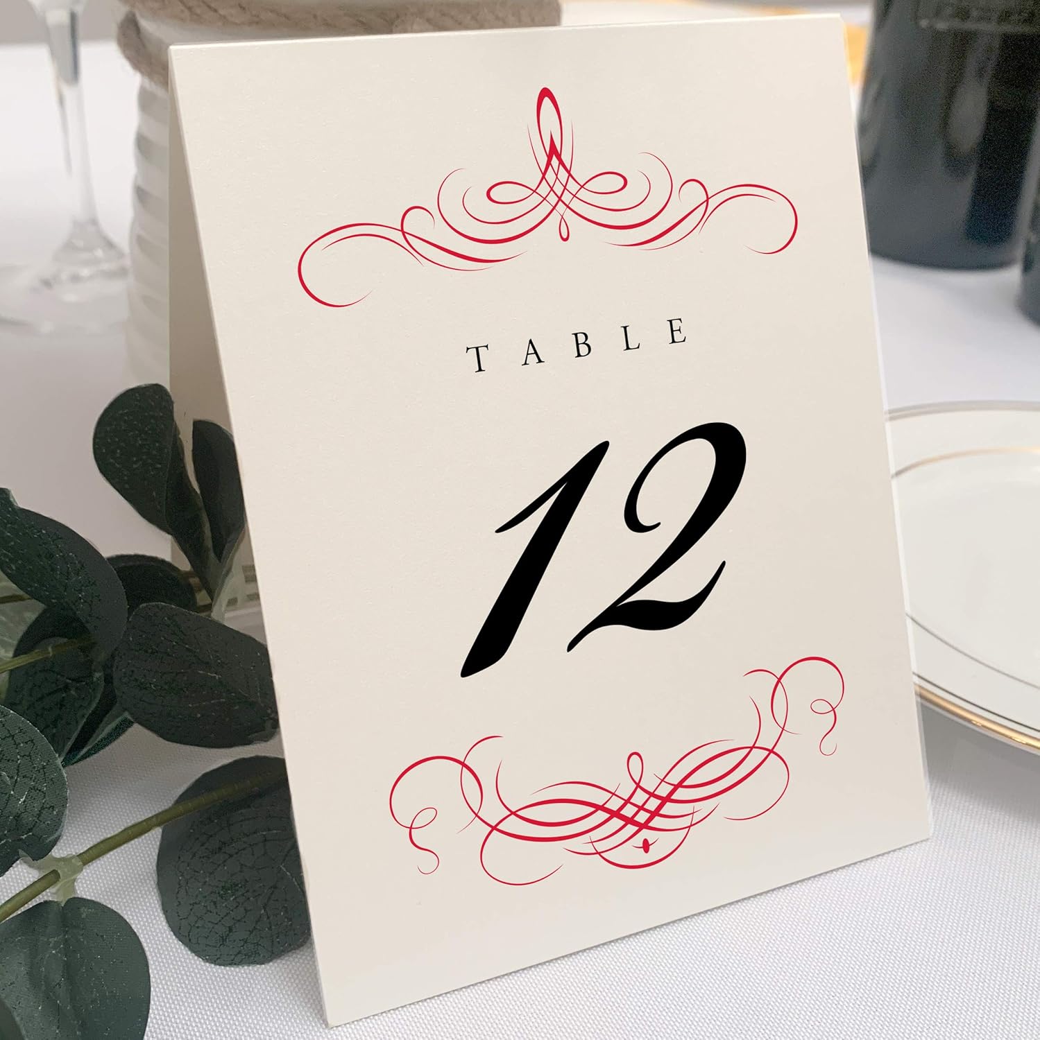 Decadent Flourish Wedding Table Numbers for Elegant Events