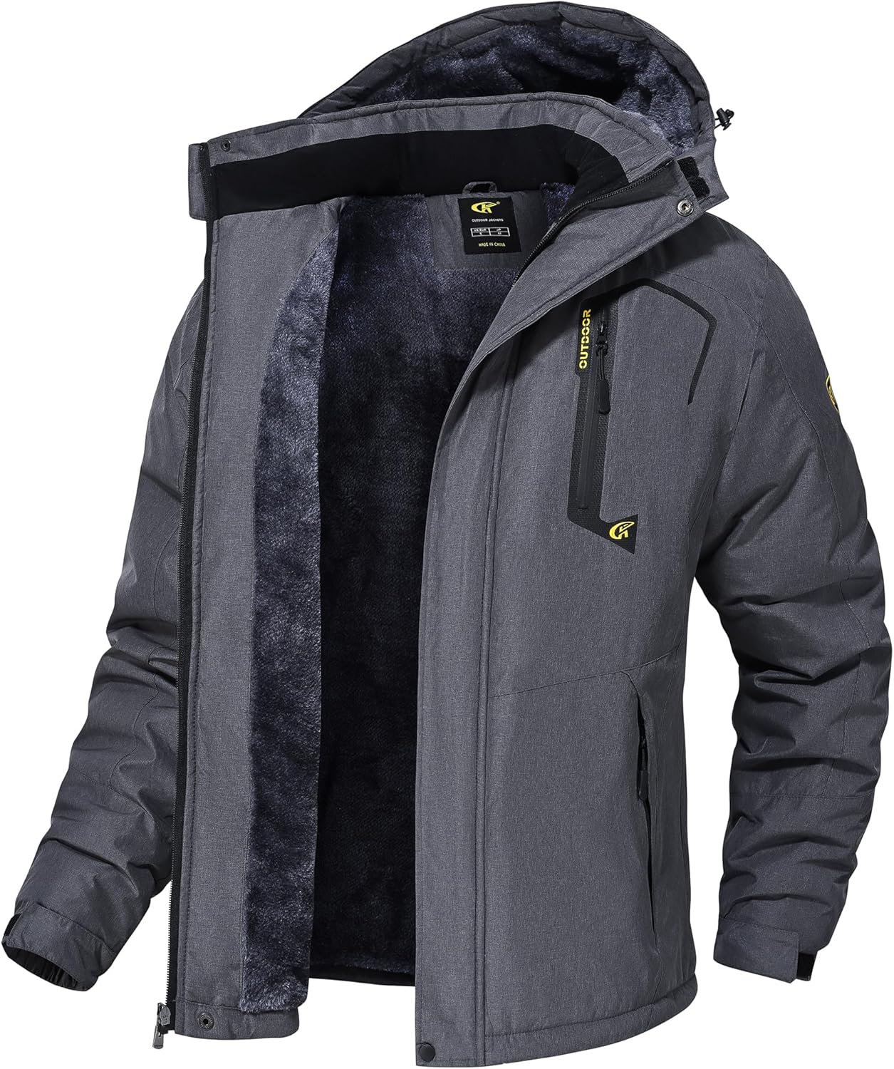 QPNGRP Mens Waterproof Ski Snowboard Jacket for Winter Sports