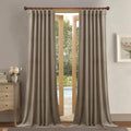 StangH Camel Beige Velvet Curtains 84 in Length - Luxury Room