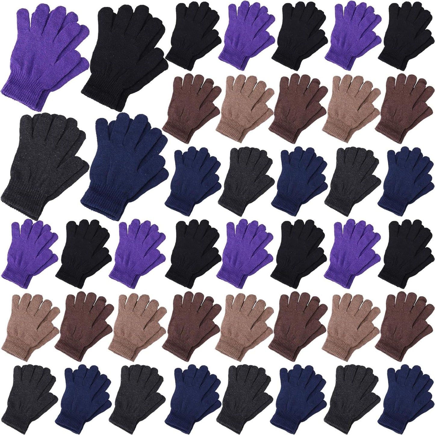 100 Pair Winter Gloves Bulk for Men Women Charity Donation