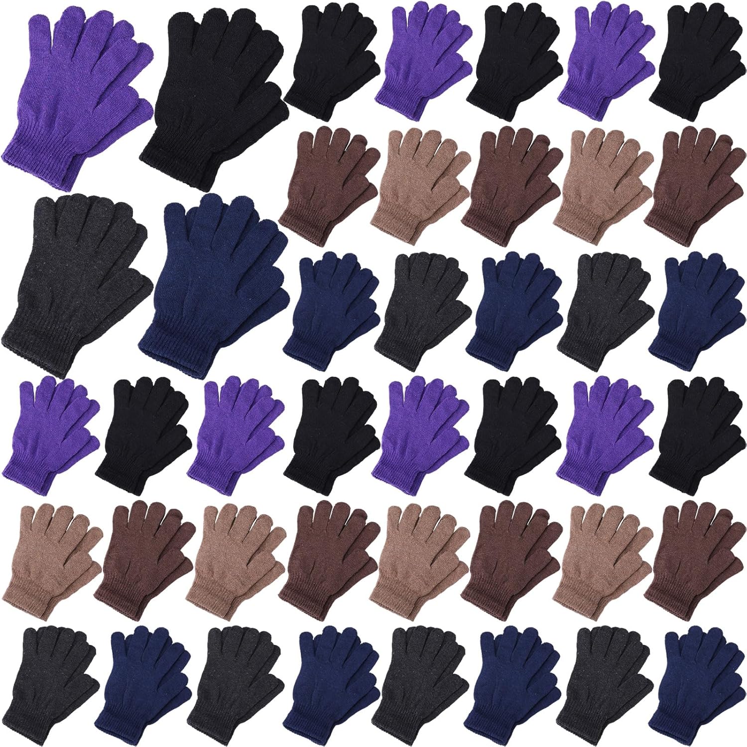 100 Pair Winter Gloves Bulk for Men Women Charity Donation