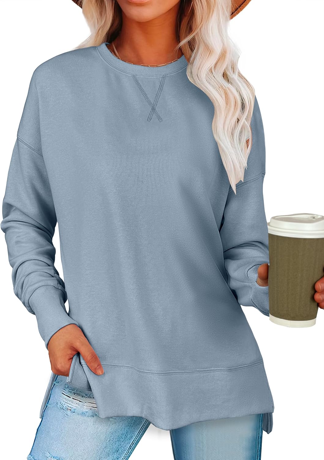 ANRABESS Women's Lightweight Fall Sweatshirt