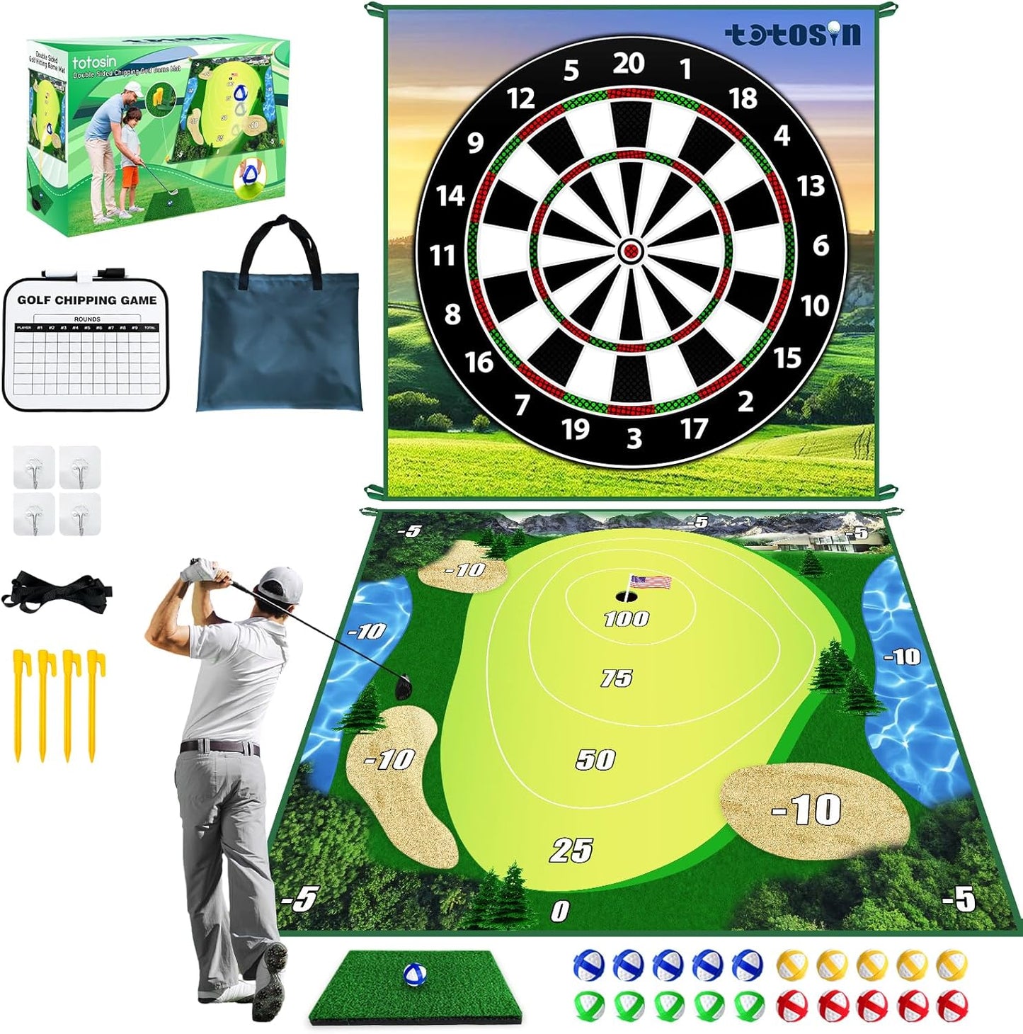 Ultimate Golf Chipping Game Set - Indoor/Outdoor Fun!
