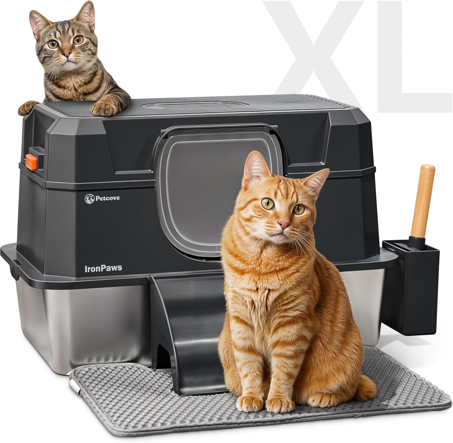 Stainless Steel Cat Litter Box with Lid for Maximum Odor Control