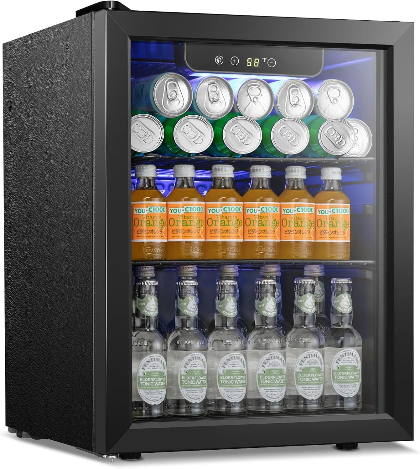 Beverage Refrigerator and Cooler for Home, Bar, or Office