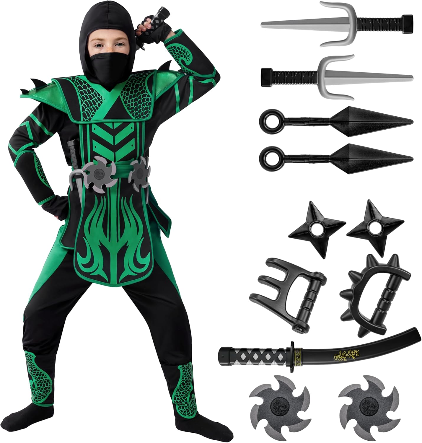 Spooktacular Creations Kids Halloween Ninja Costume for Fun