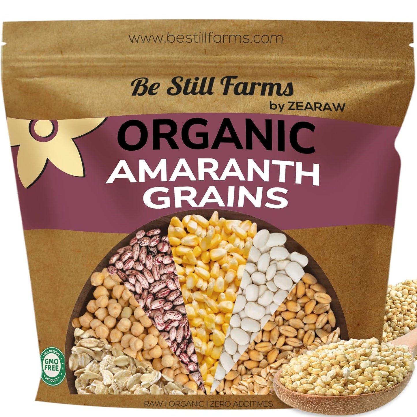 Organic Amaranth Grain by Be Still Farms - Nutrient-Dense Superfood