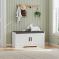 2-Tier Storage Bench with Padded Seat for Entryway and Living Room